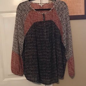 Lucky Brand Women’s 2X sheer top
